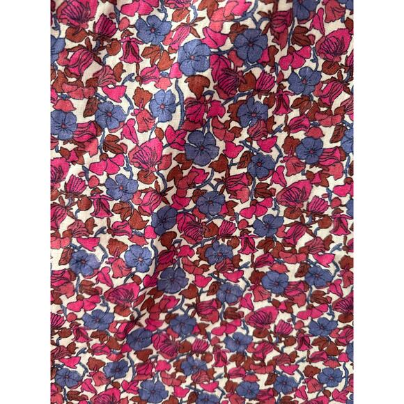 J. Crew Afternoon Linen Dress Berry Floral Pink Size Small - Picture 9 of 14